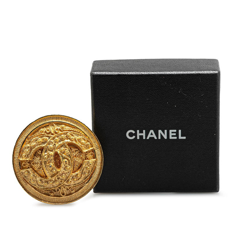 Chanel Gold Plated Coco Mark Brooch 04A
