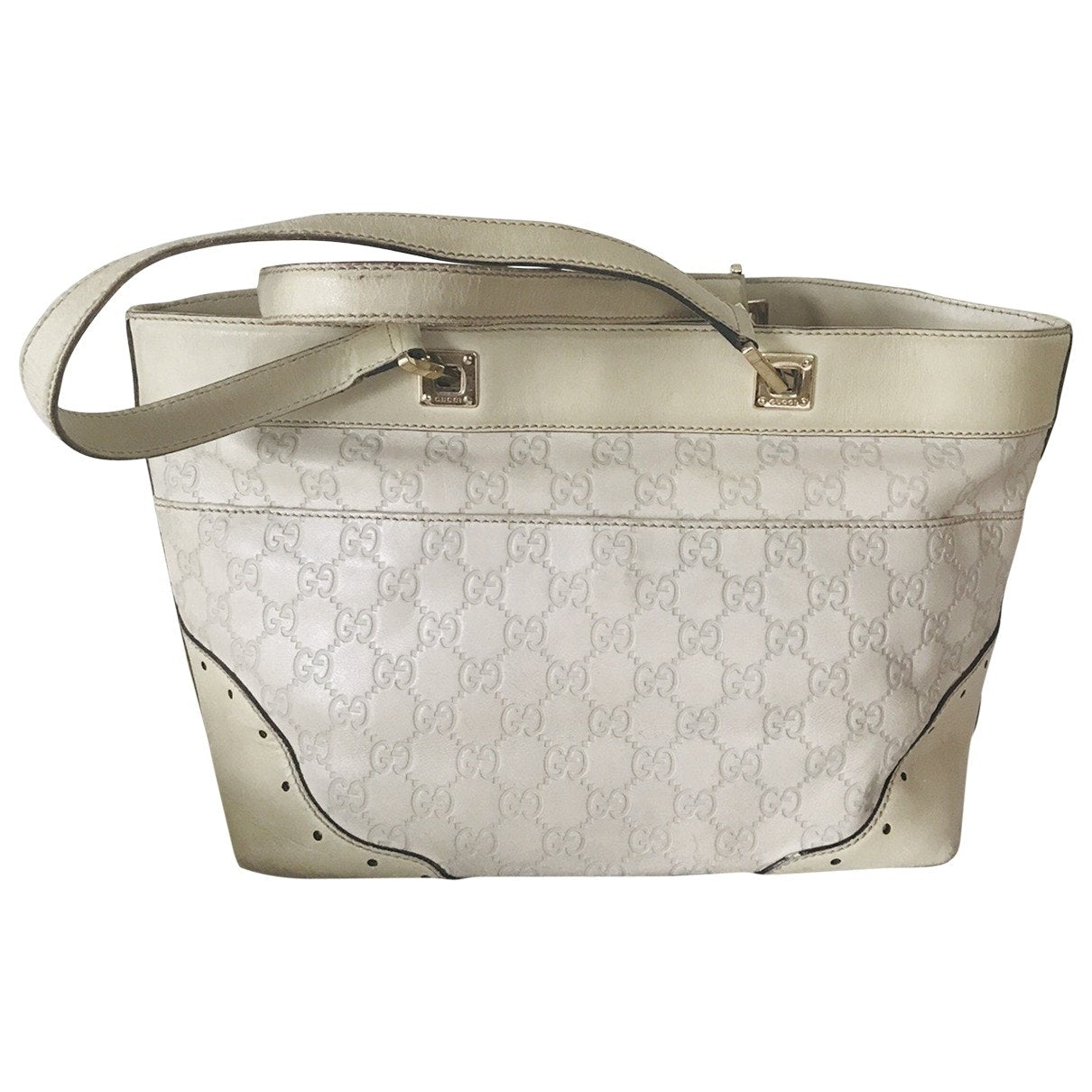 Gucci white cloth handbag