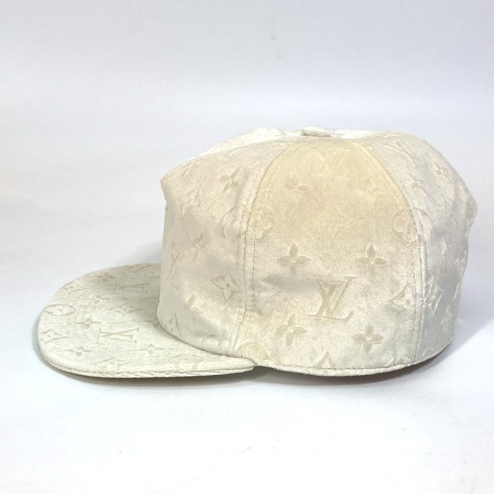 Louis Vuitton polyester newsboy velvet Monogram White Hat