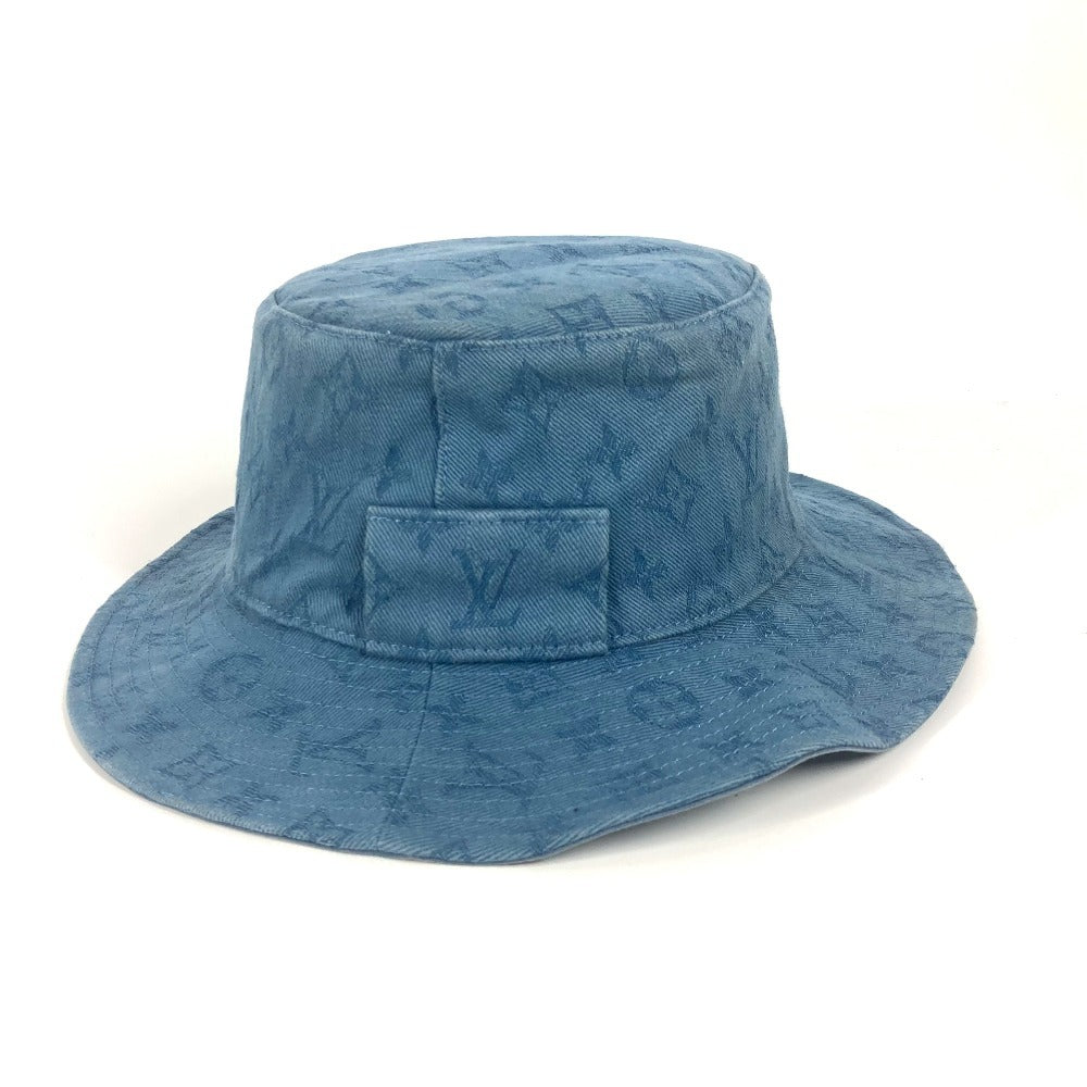 Louis Vuitton M77591 Polyester Shapka Skater Color Monogram Cotton Blue Hat