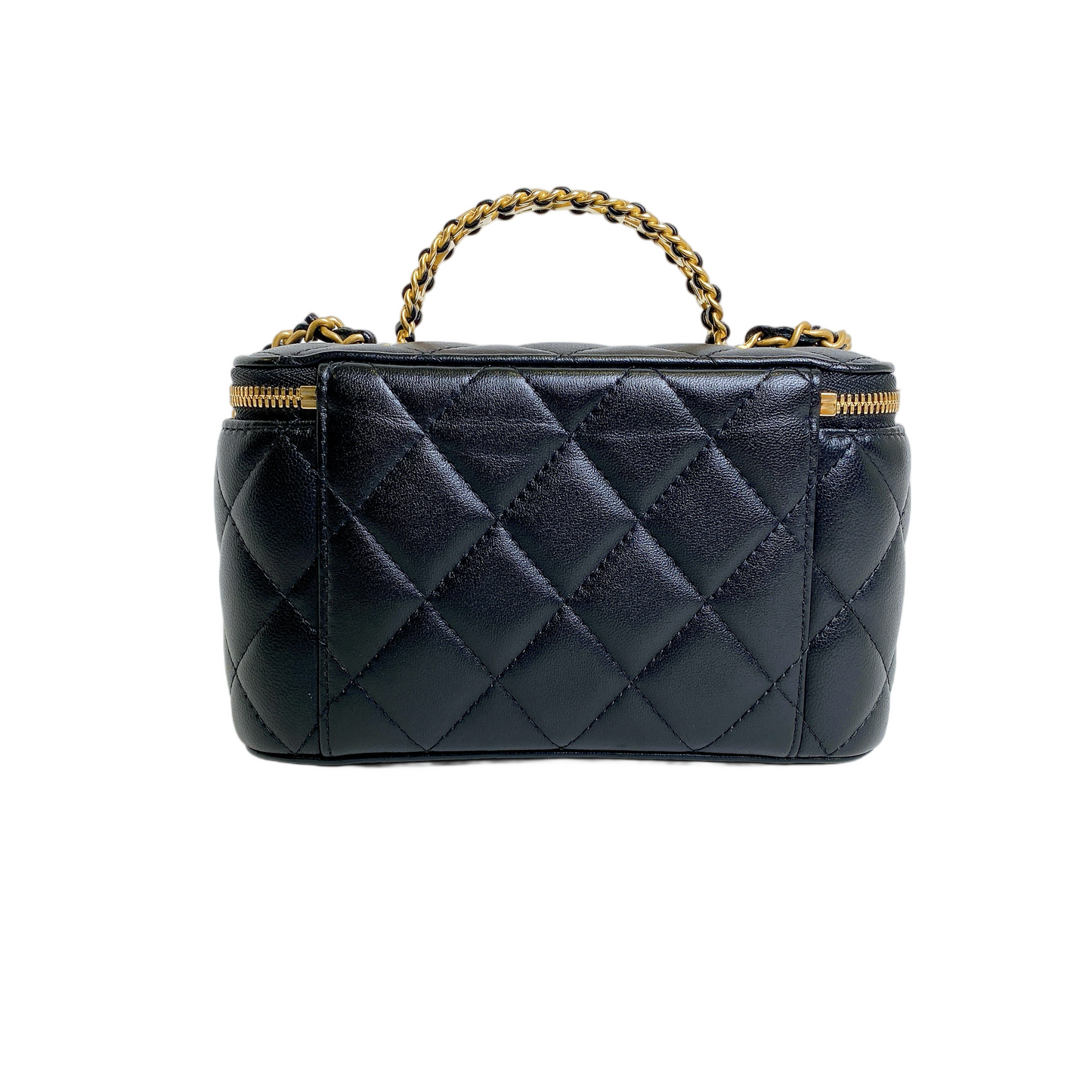 Chanel Vanity With Chain Top Handle Bag