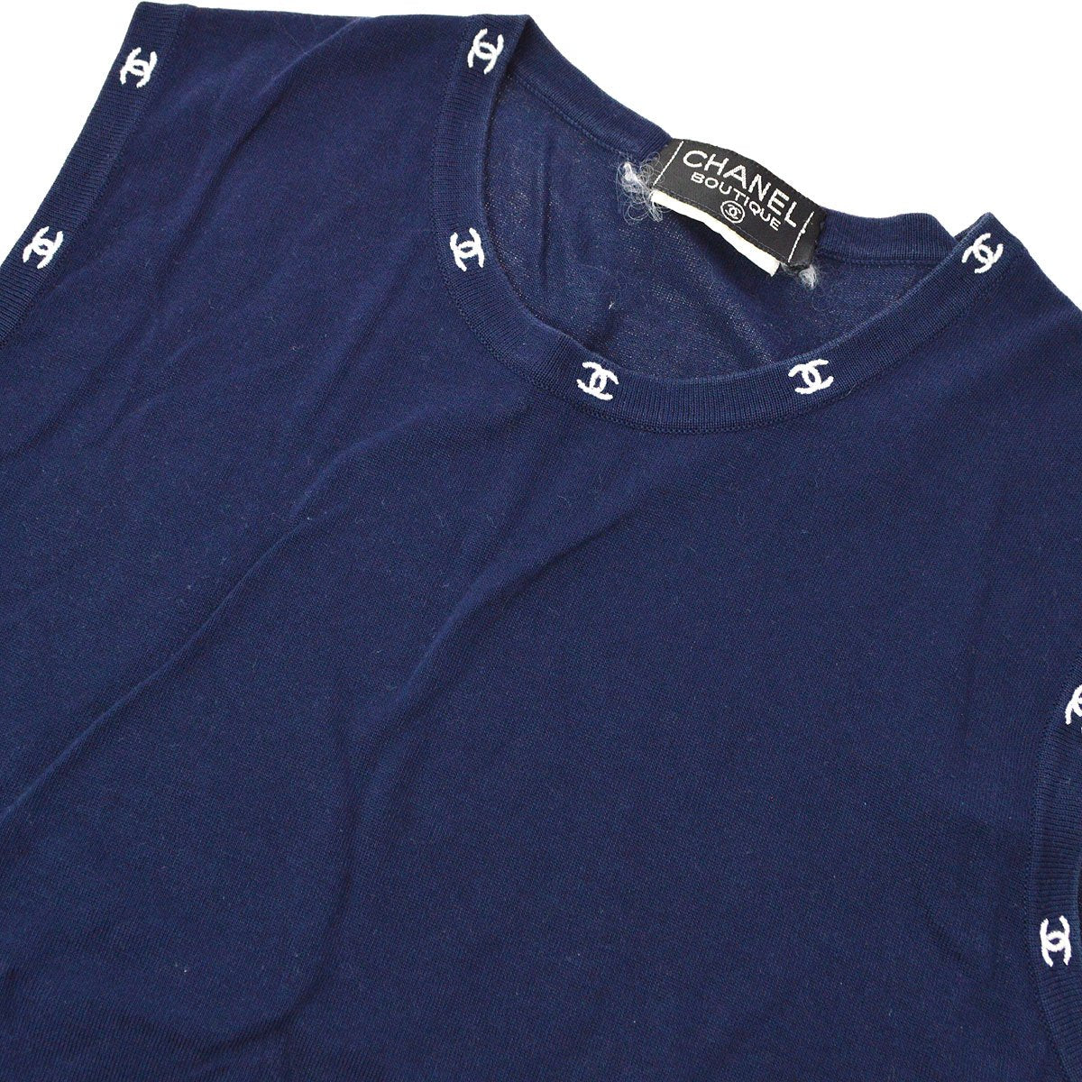 CHANEL CC embroidery knitted top #40