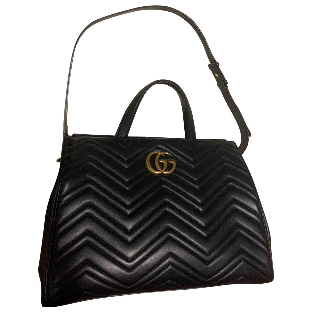 Gucci marmont black leather handbag