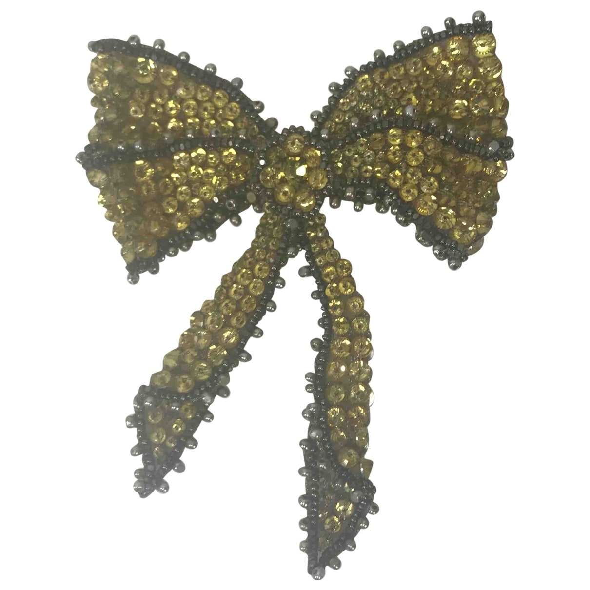 Gucci gold crystal pins & brooches