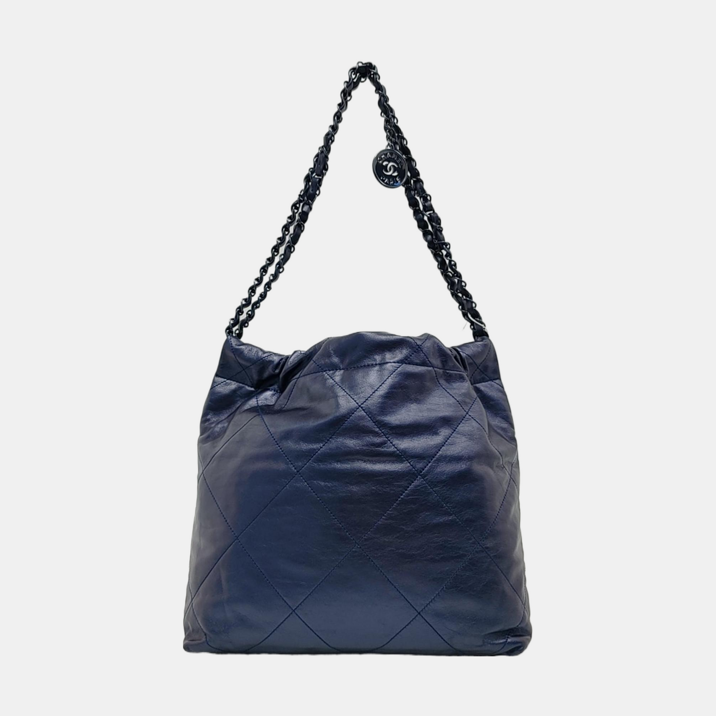Chanel 22 Hobo Shiny Calfskin Leather Shoulder Bag