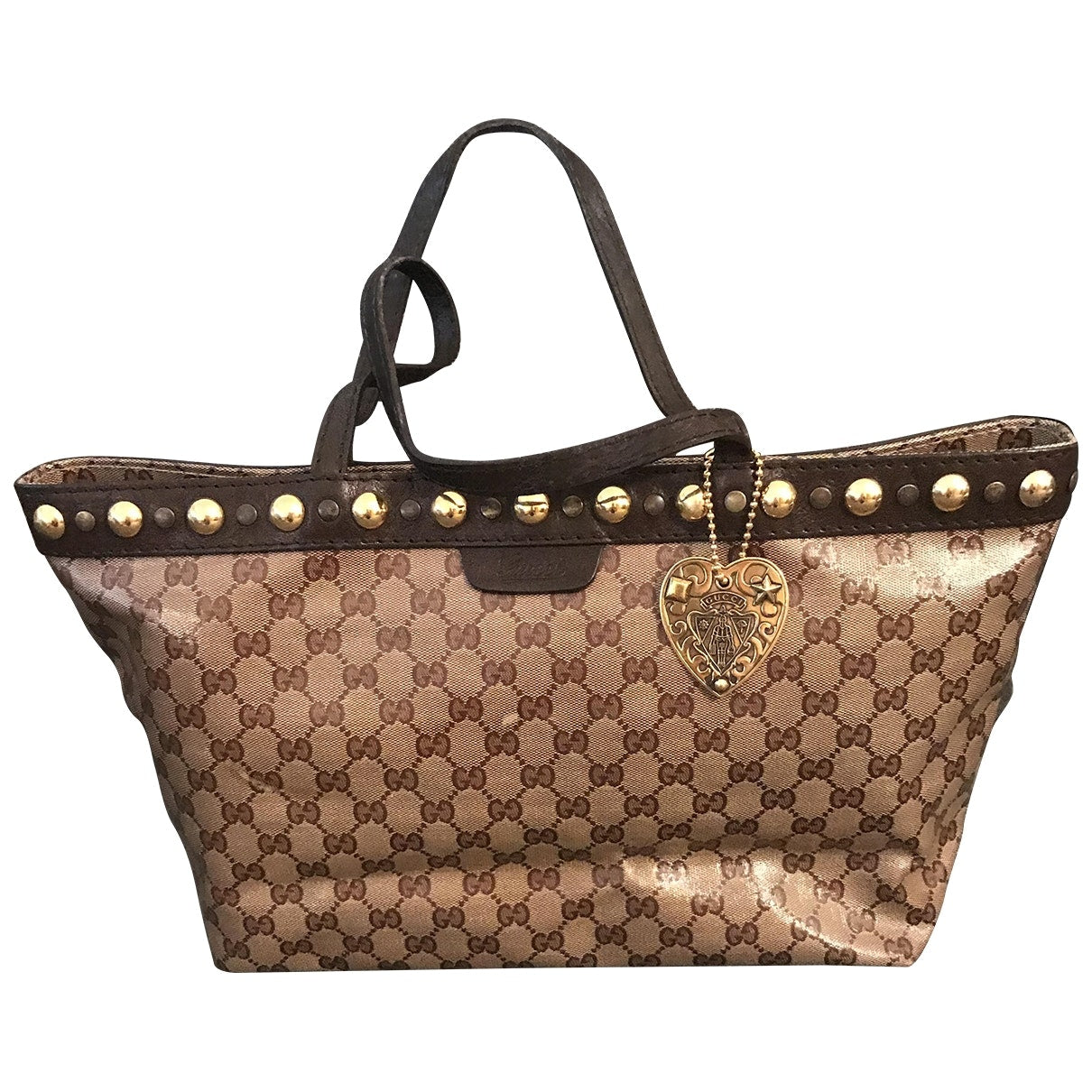Gucci brown cloth handbag