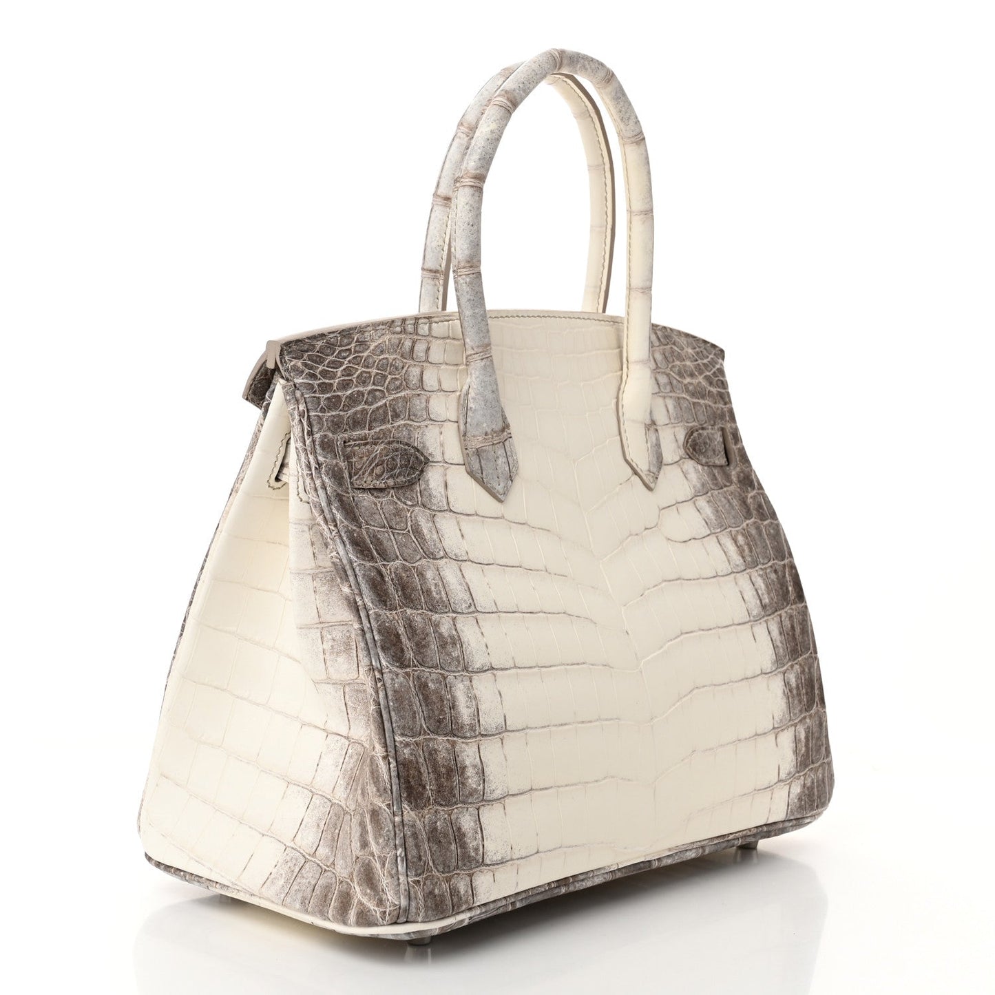 Hermes Matte Niloticus Crocodile Himalaya Birkin Blanc Handbag Travel Bag
