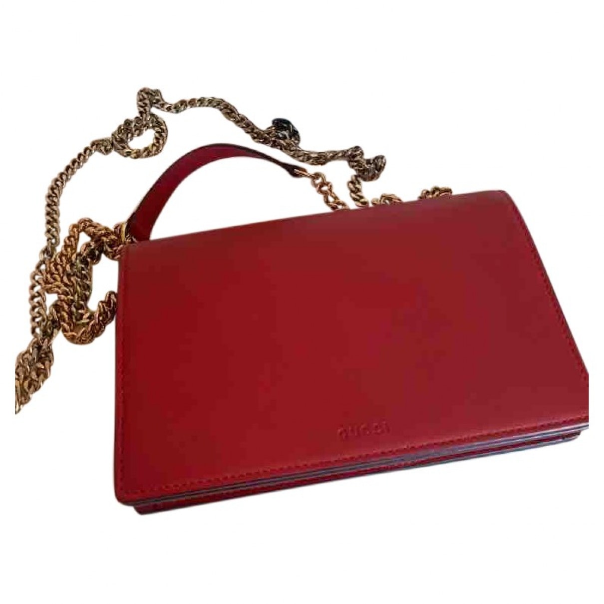 Gucci red leather handbag