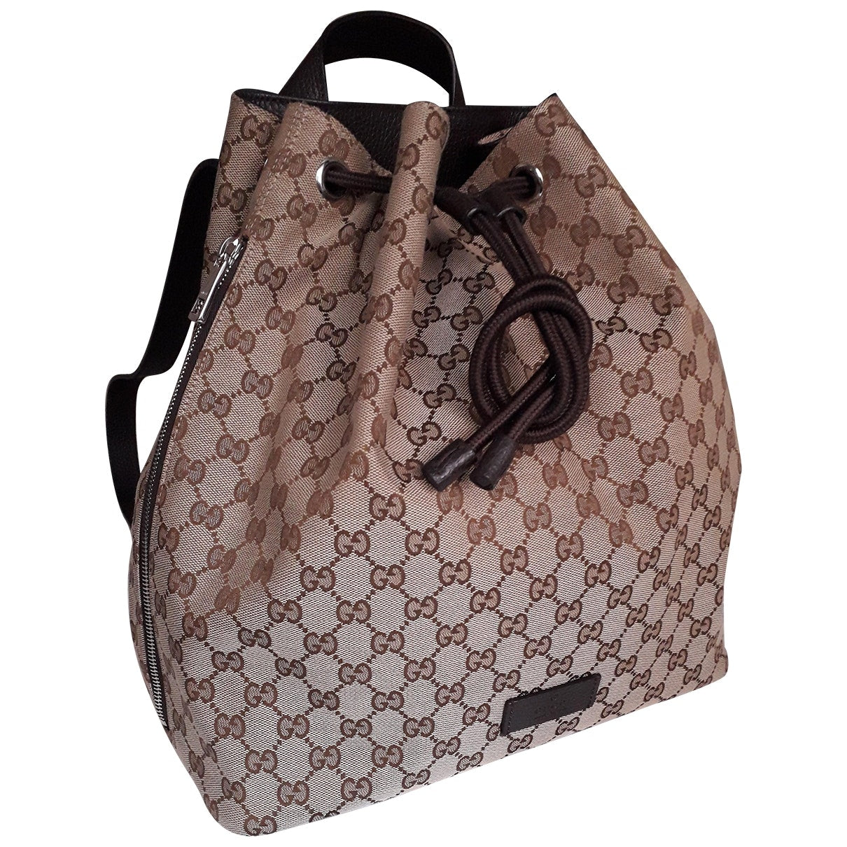 Gucci beige cloth backpacks