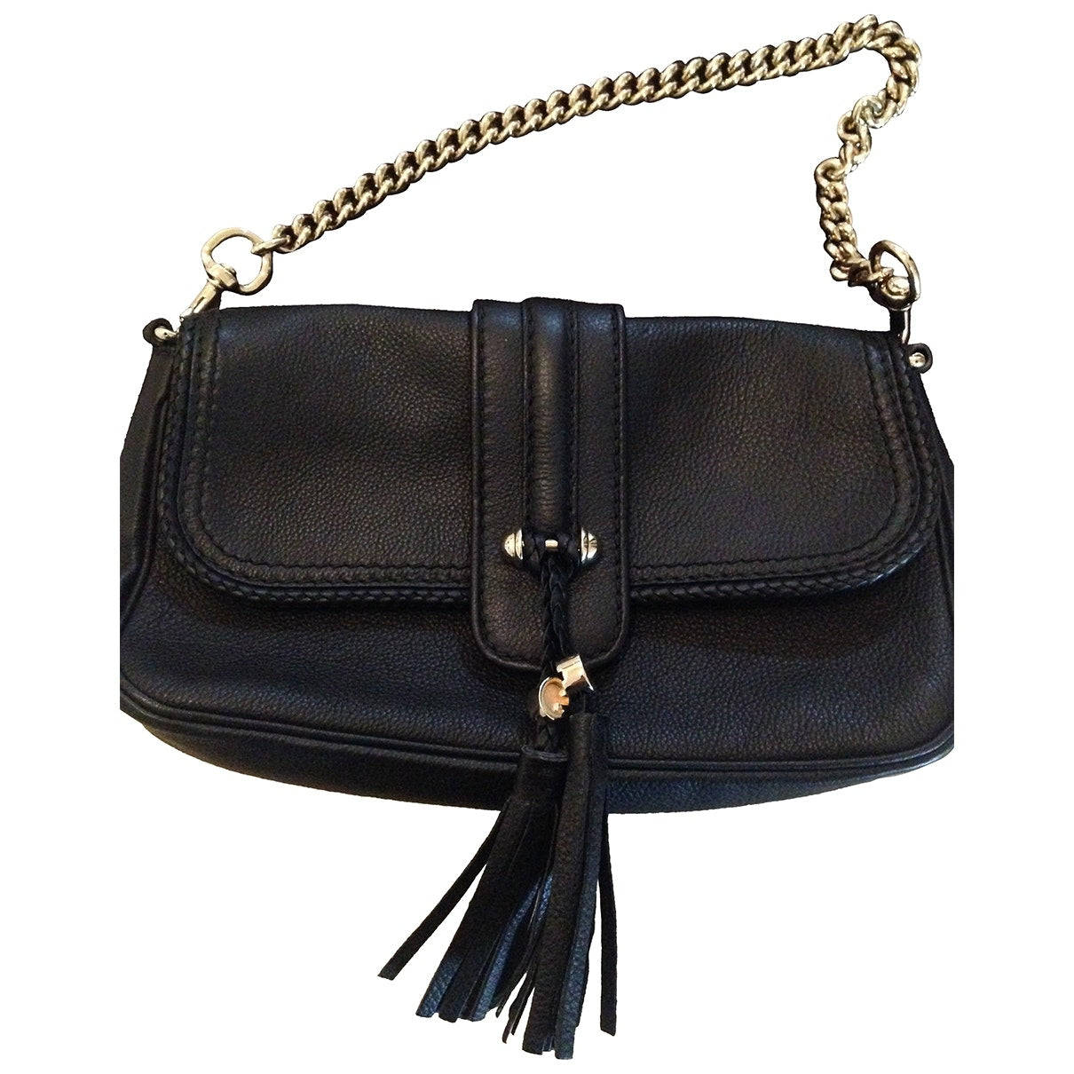 Gucci marrakech black leather handbag