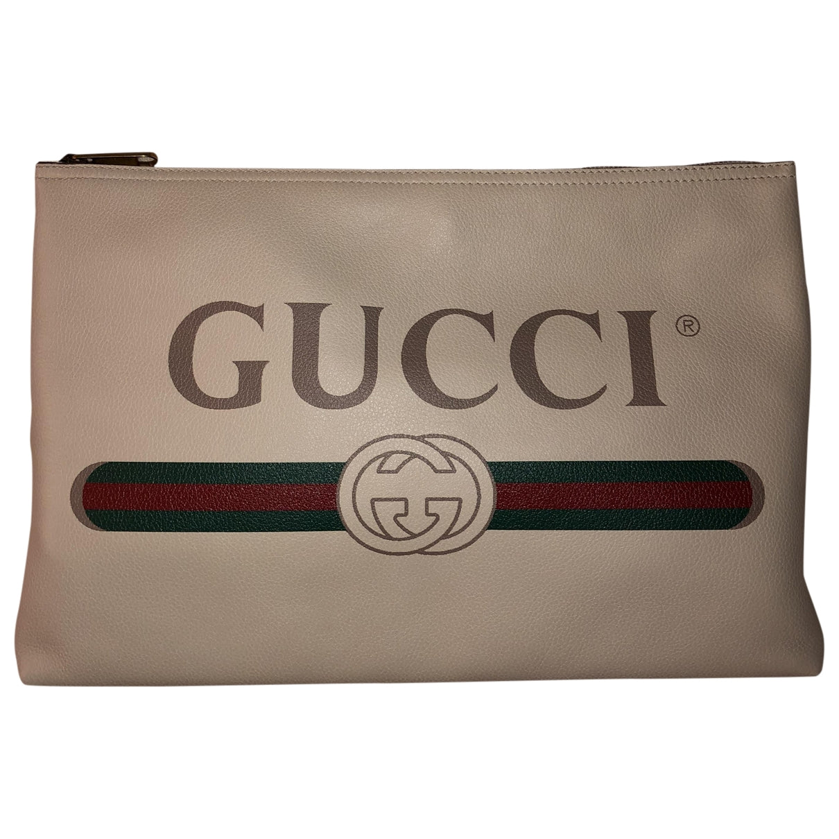 Gucci white leather case