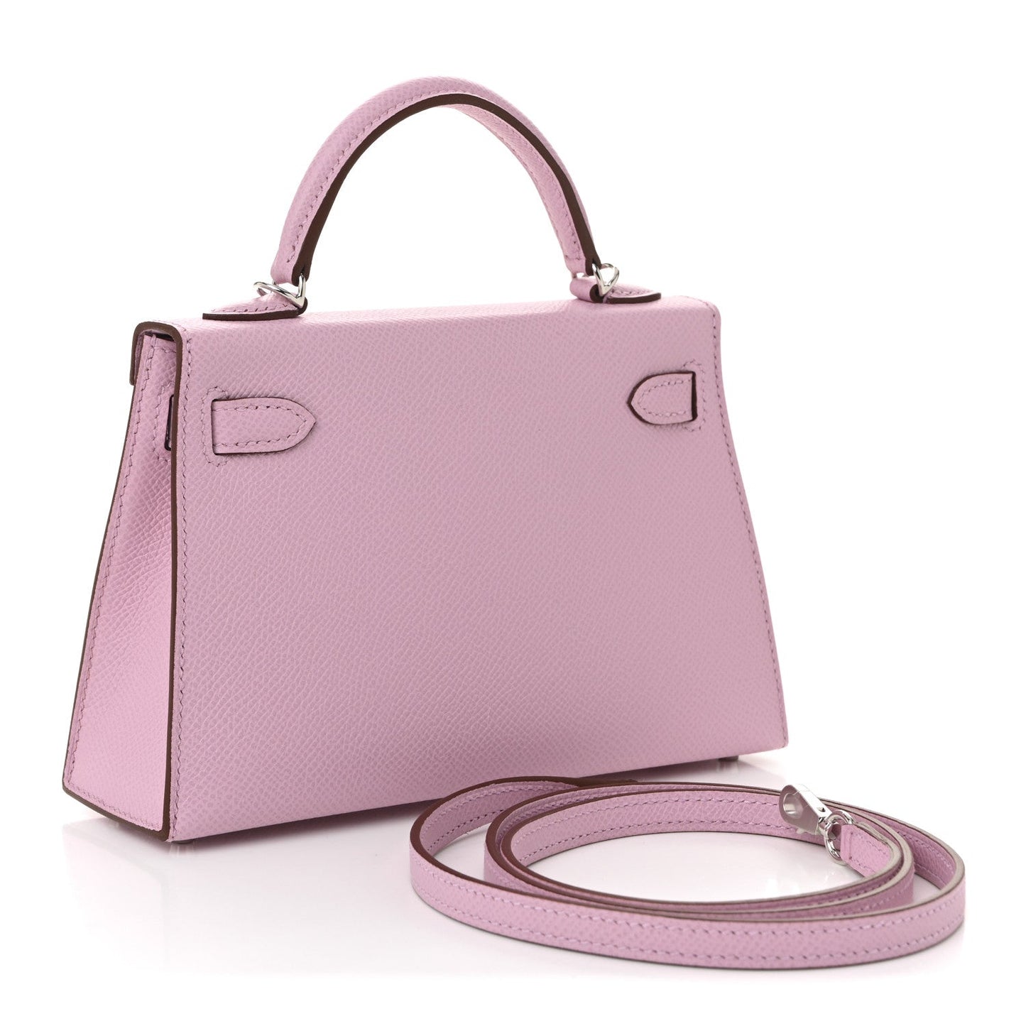 Hermes Epsom Kelly Sellier Mauve Sylvestre Handbag Mini Travel Bag