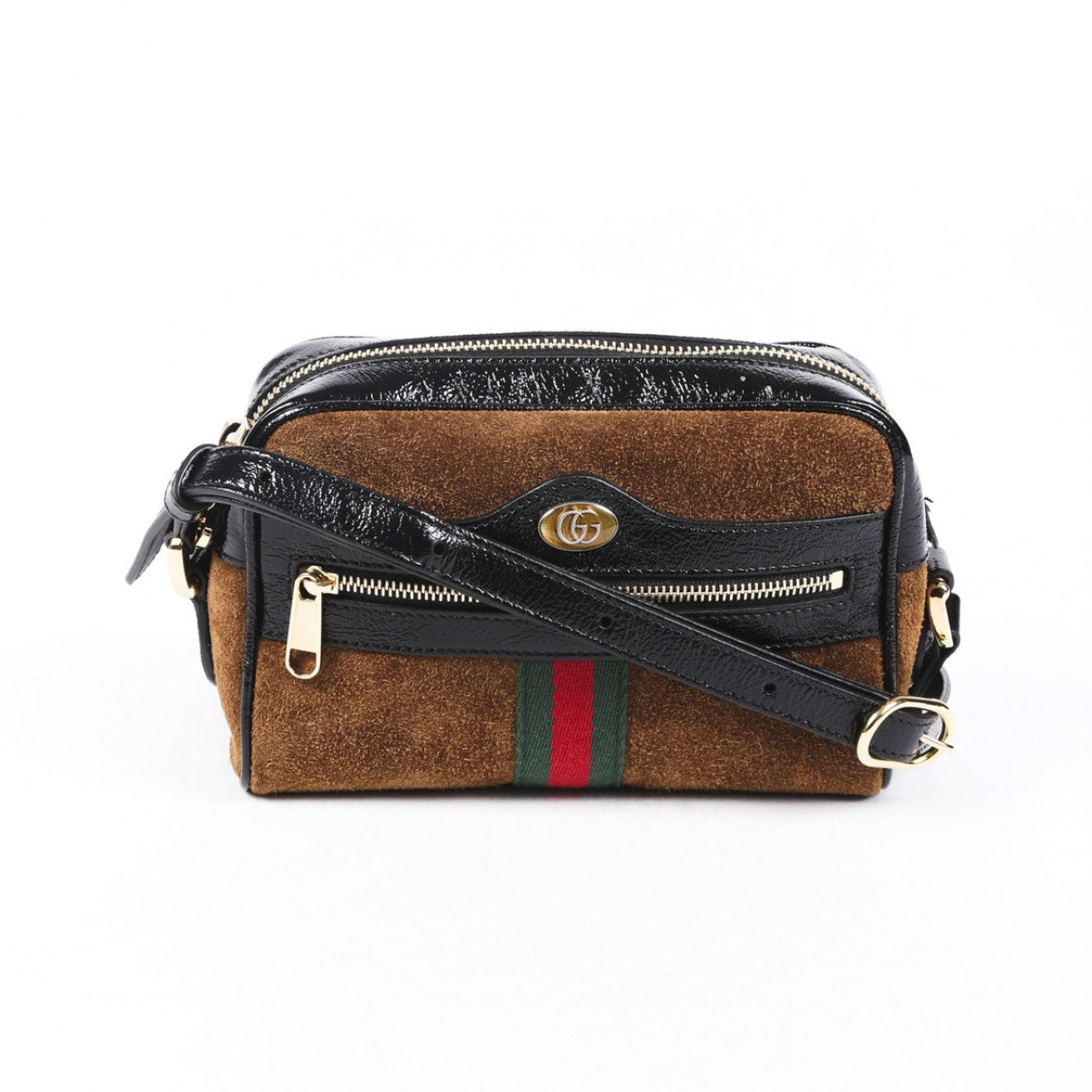 Gucci ophidia brown cloth handbag