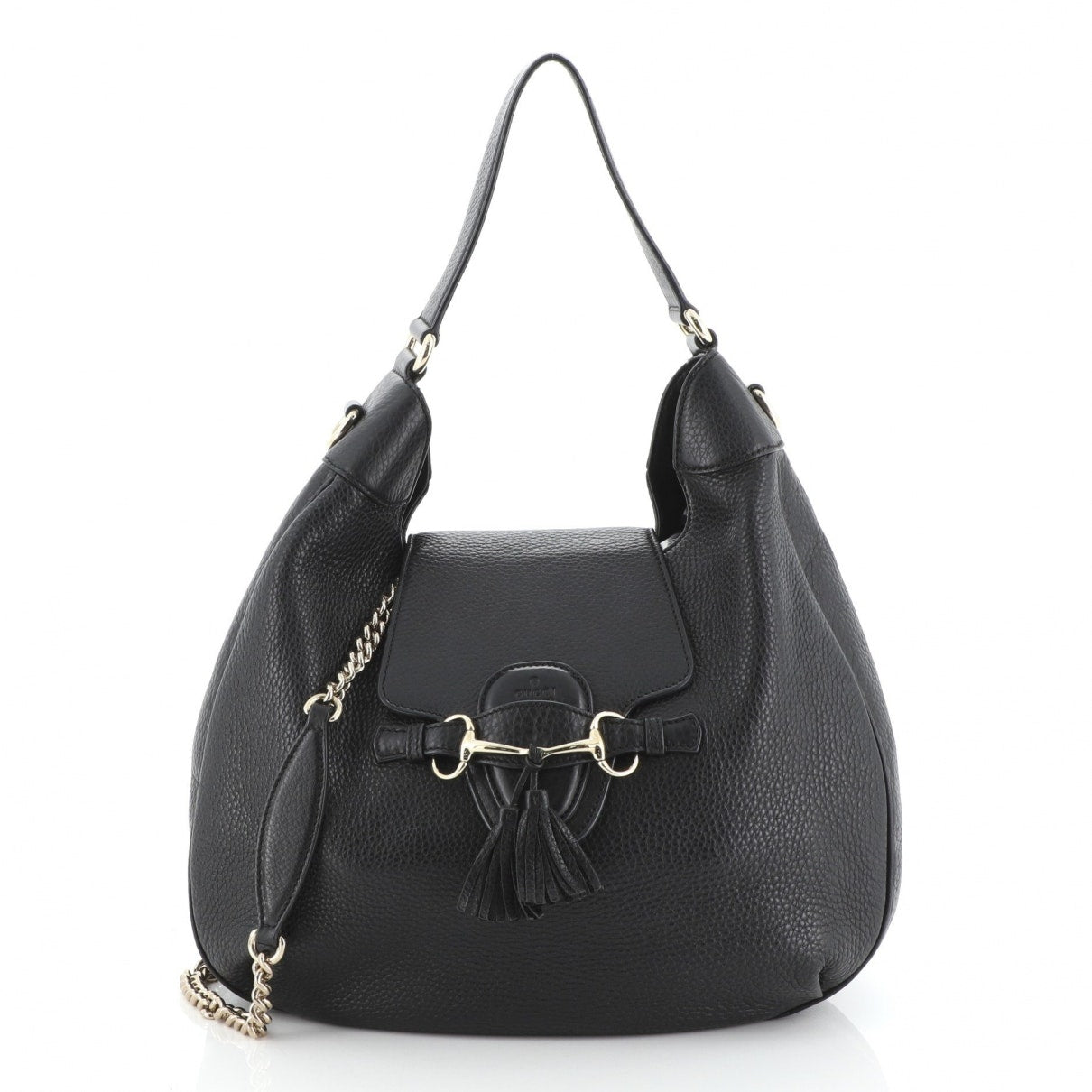 Gucci emily black leather handbag