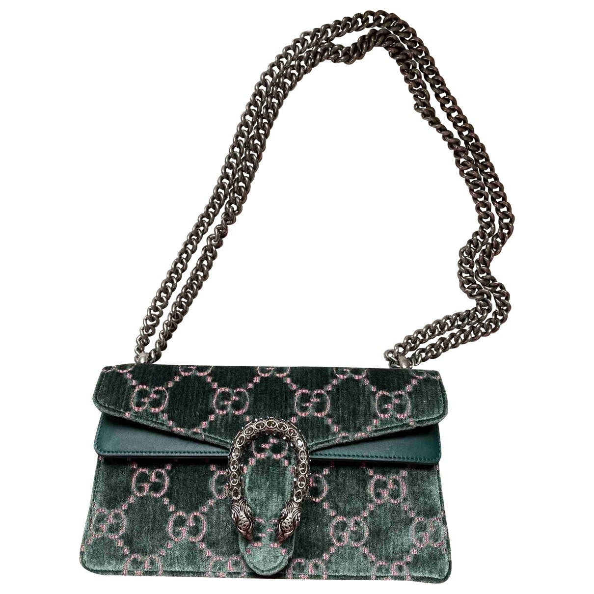 Gucci dionysus green velvet handbag
