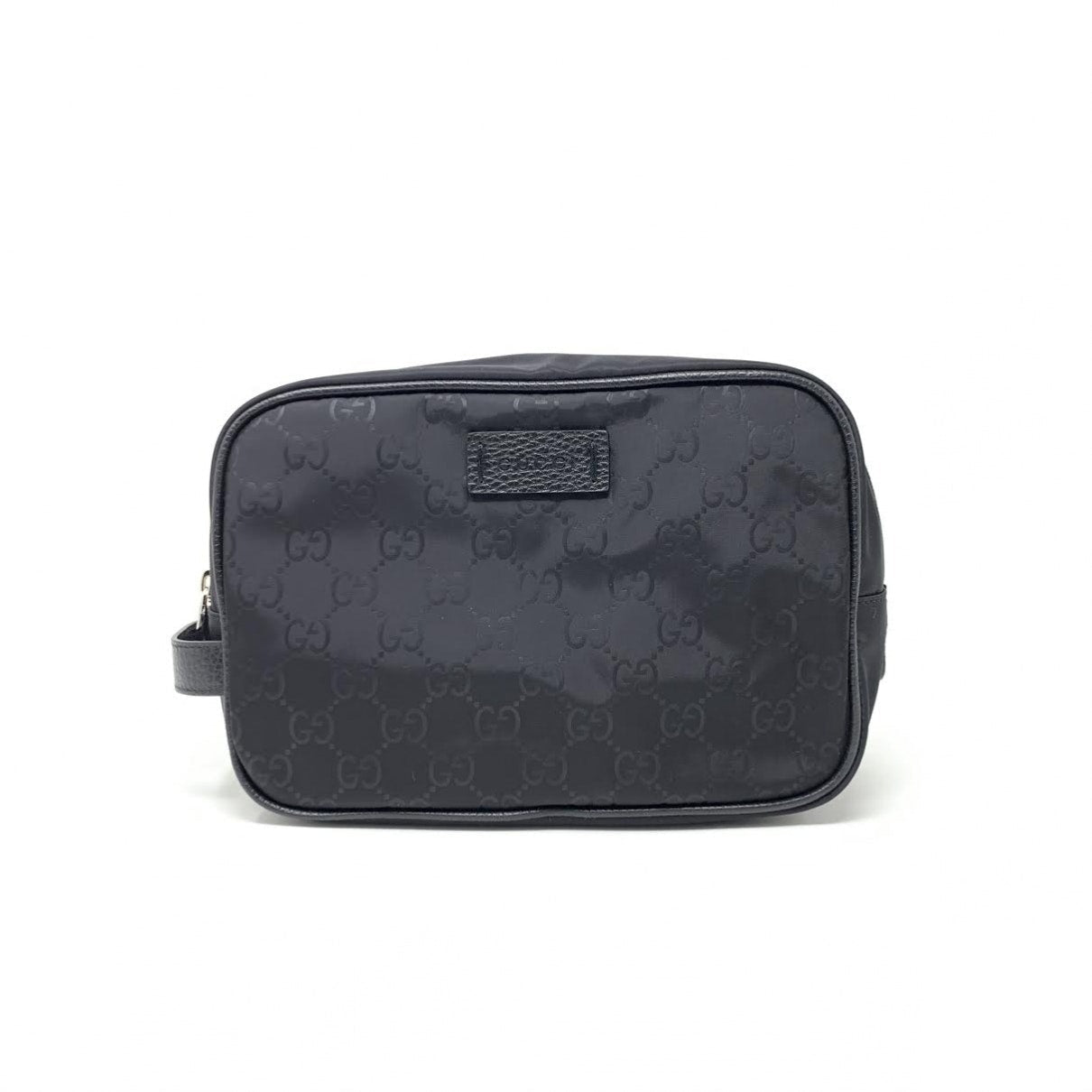 Gucci black cloth travel bag
