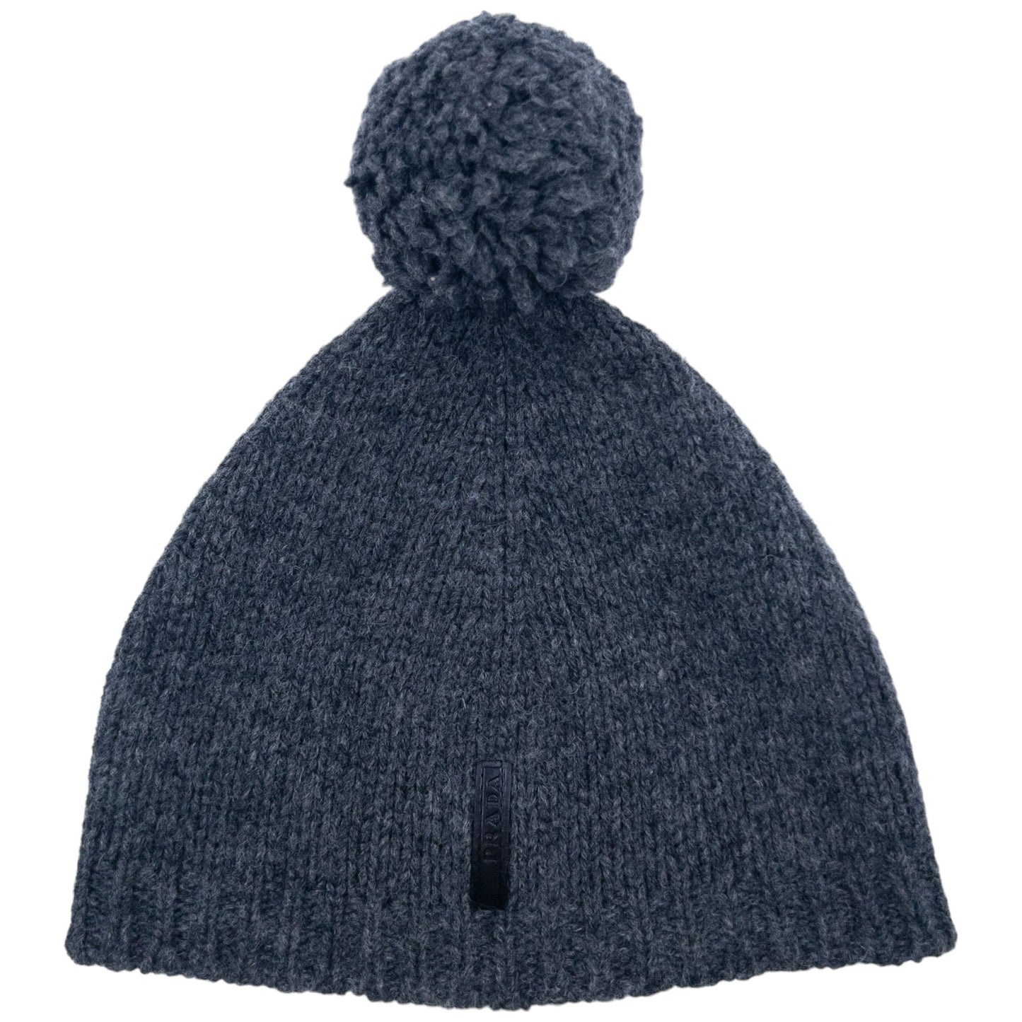 Prada Handbag Sport Wool Bobble Hat Gray