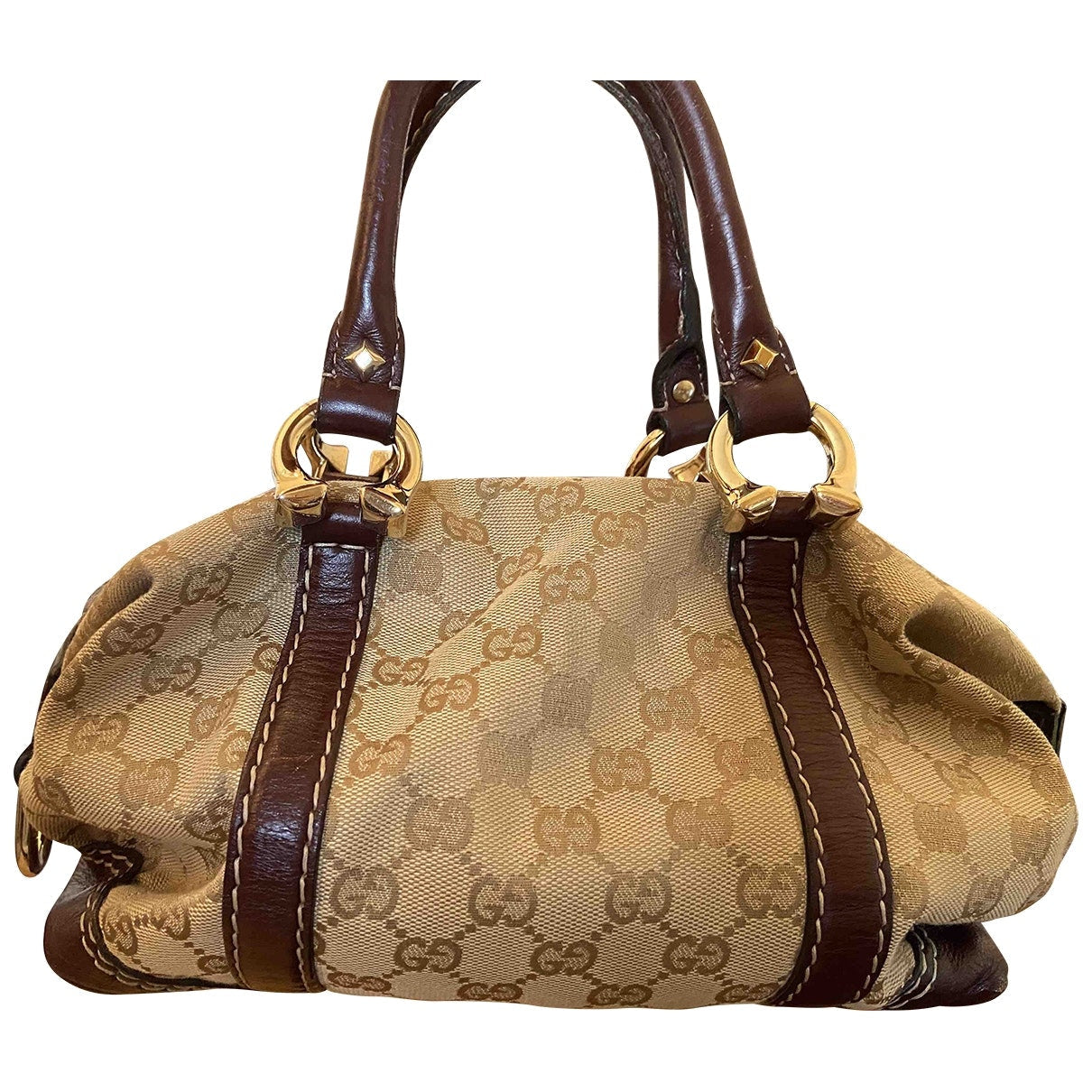 Gucci beige cloth handbag