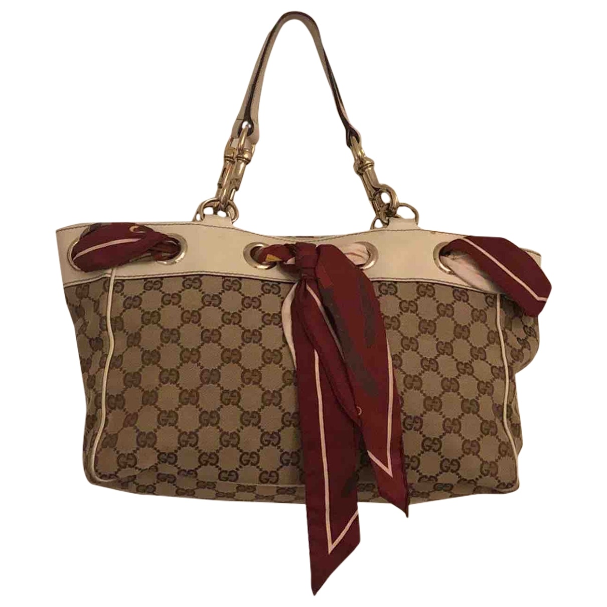 Gucci positano beige cloth handbag