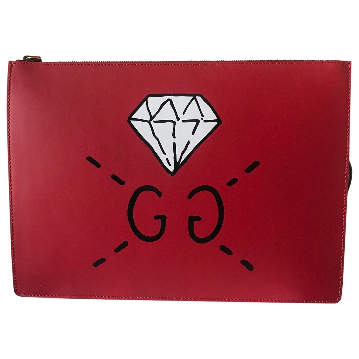 Gucci red leather handbag