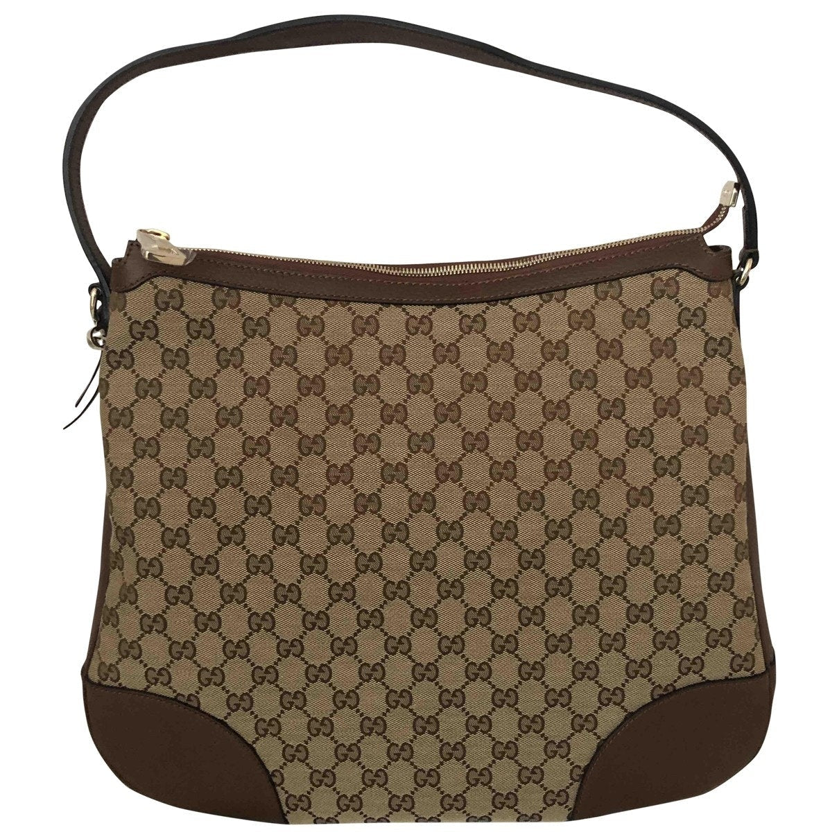 Gucci brown cloth handbag