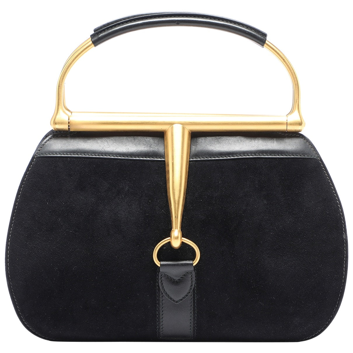 Gucci black suede handbag