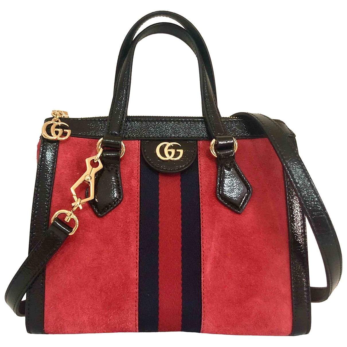 Gucci ophidia red suede handbag