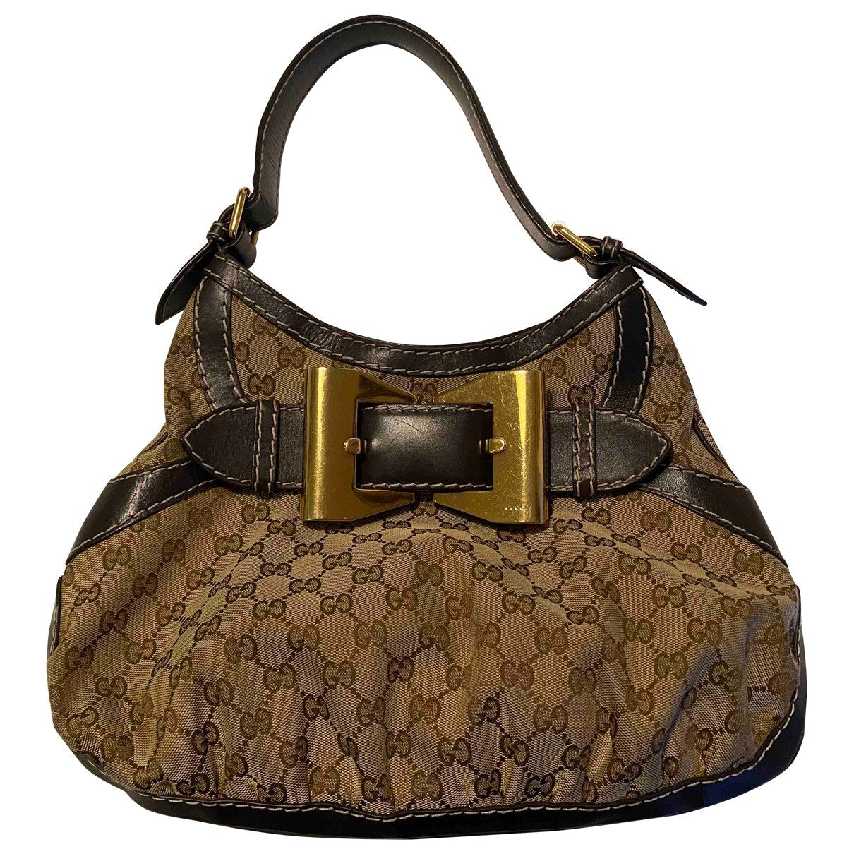 Gucci beige cloth handbag