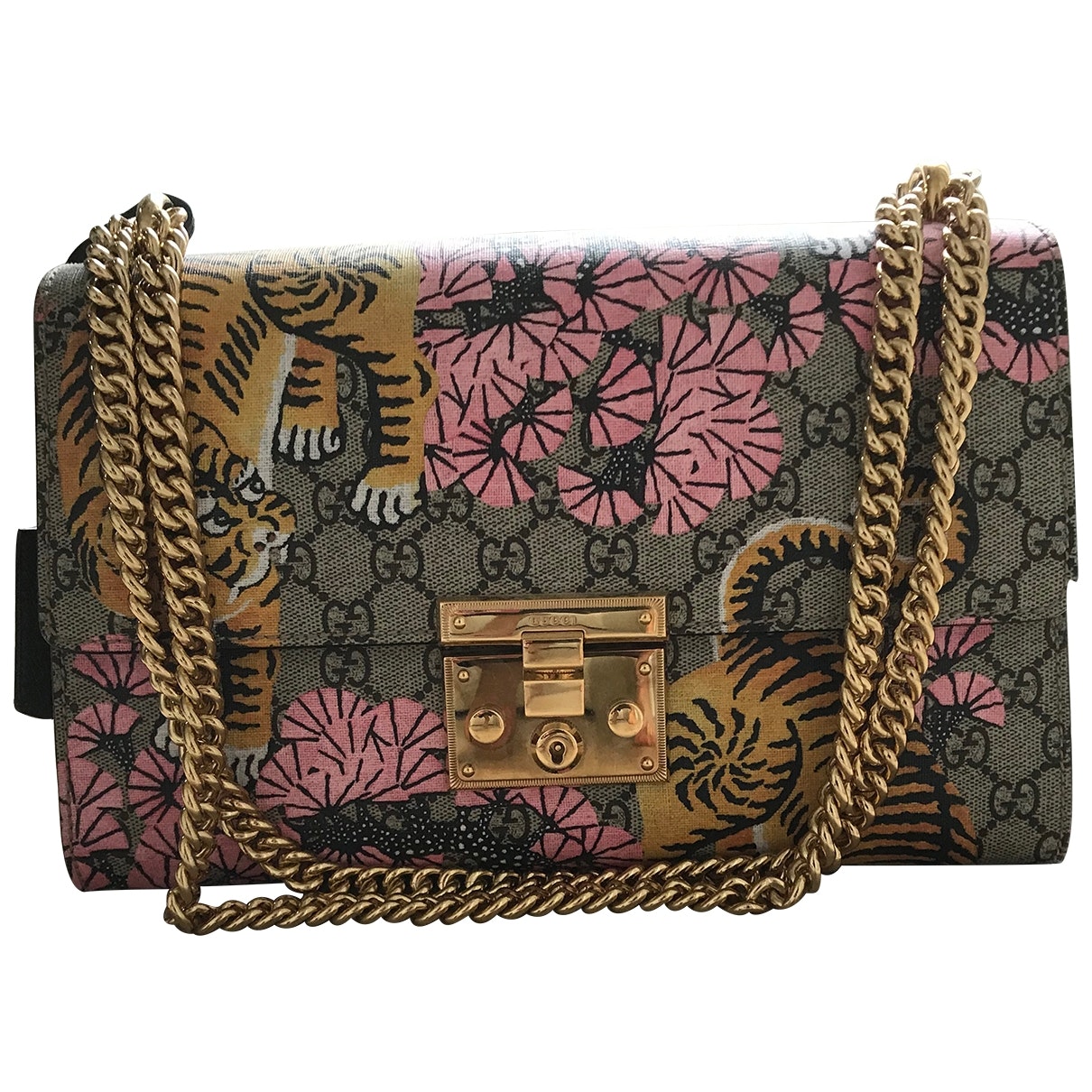 Gucci padlock multicolour cloth handbag