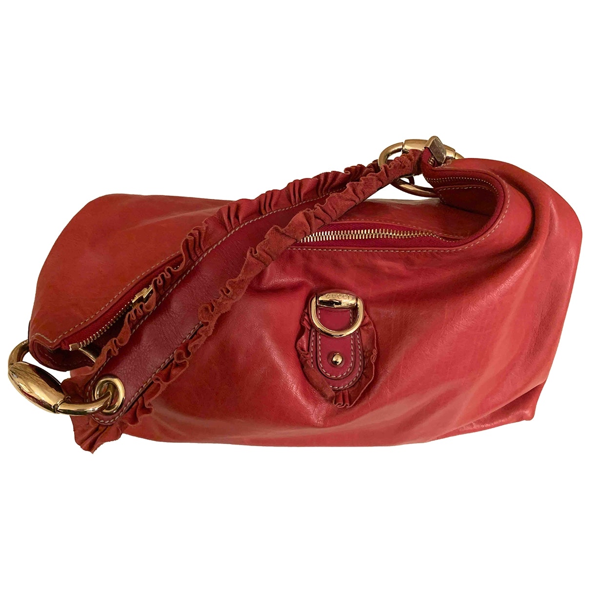 Gucci red leather handbag
