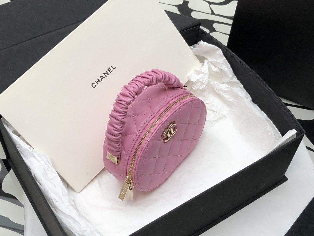CHLVanity Case Shiny PiNike 9.5cm Gold Handbag