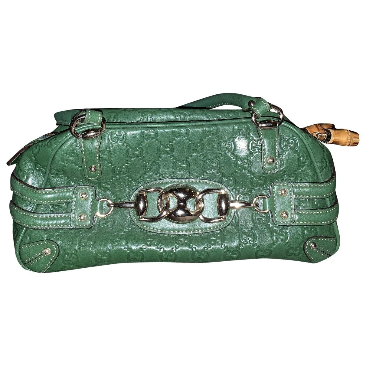 Gucci green leather handbag