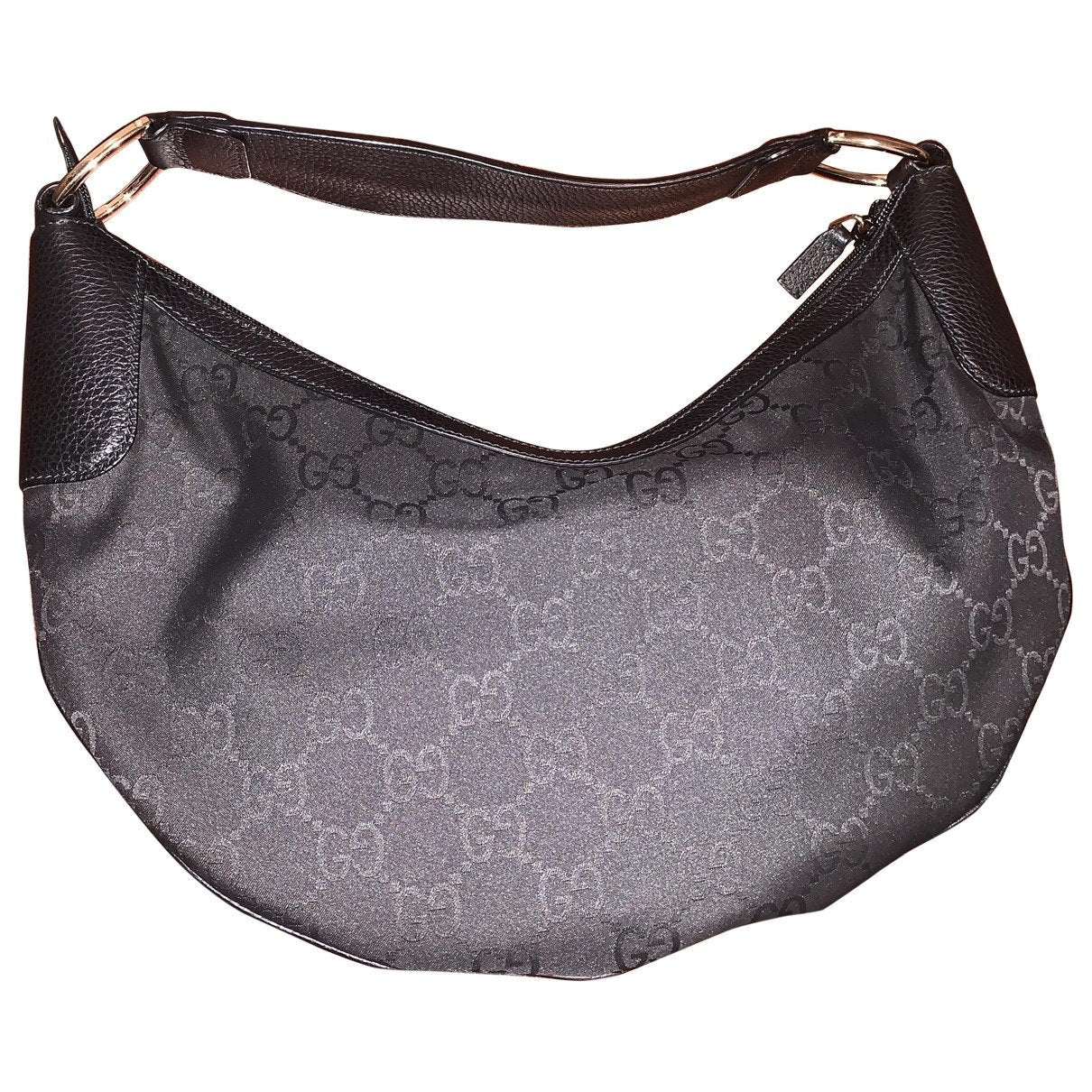 Gucci hobo black cloth handbag