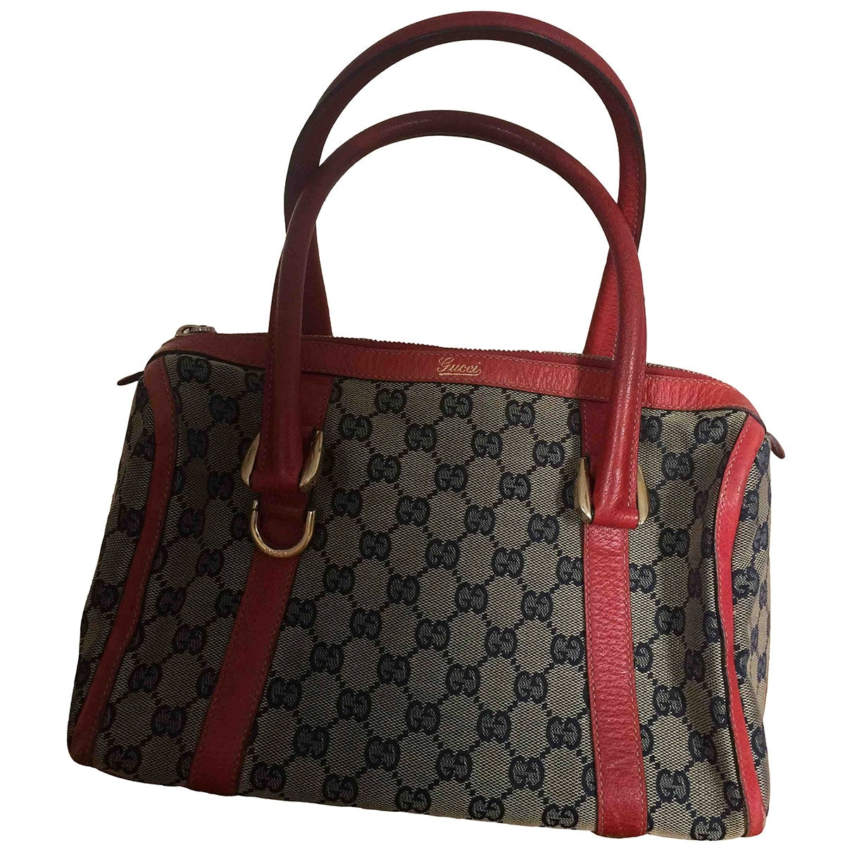Gucci boston red cloth handbag