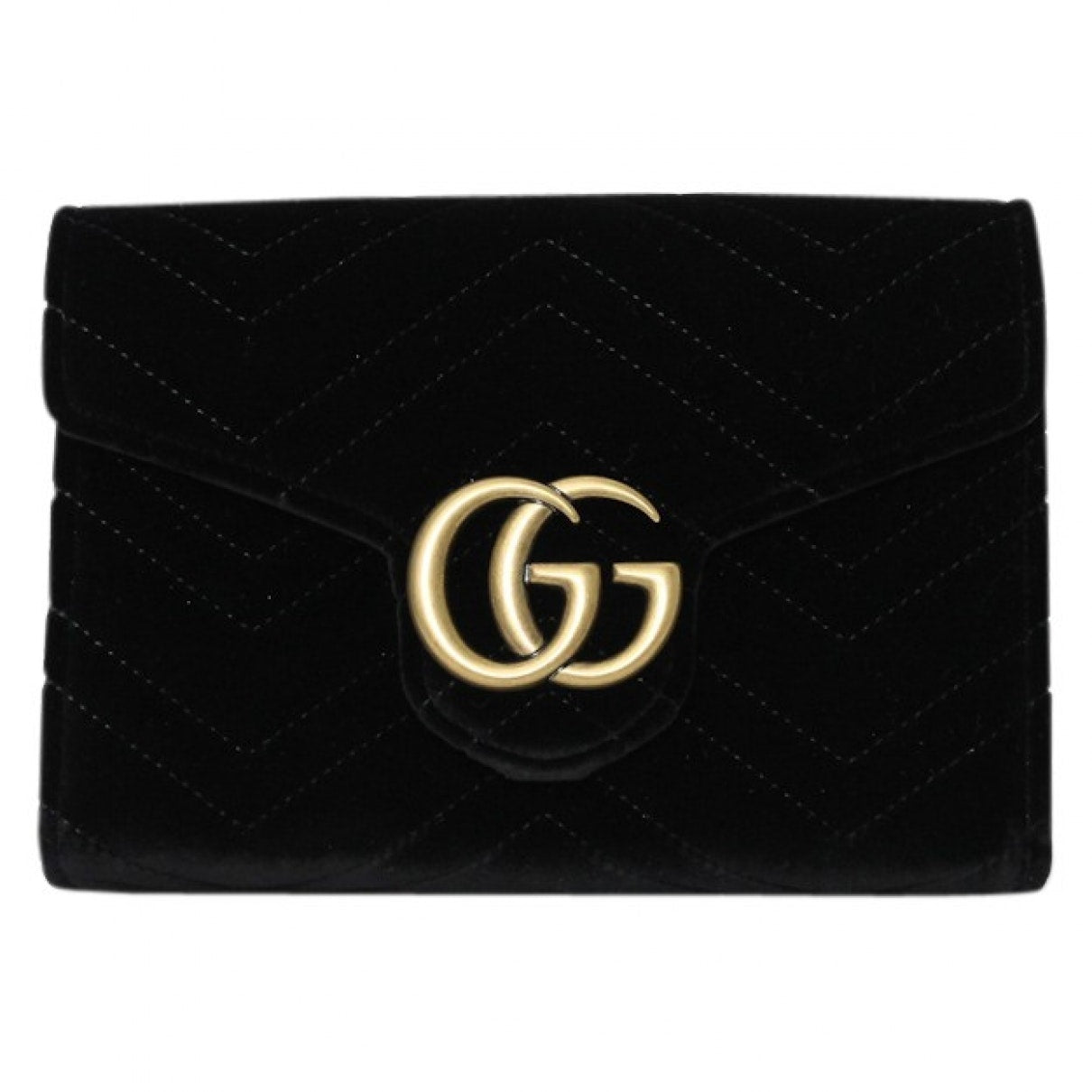 Gucci marmont black velvet clutch bag
