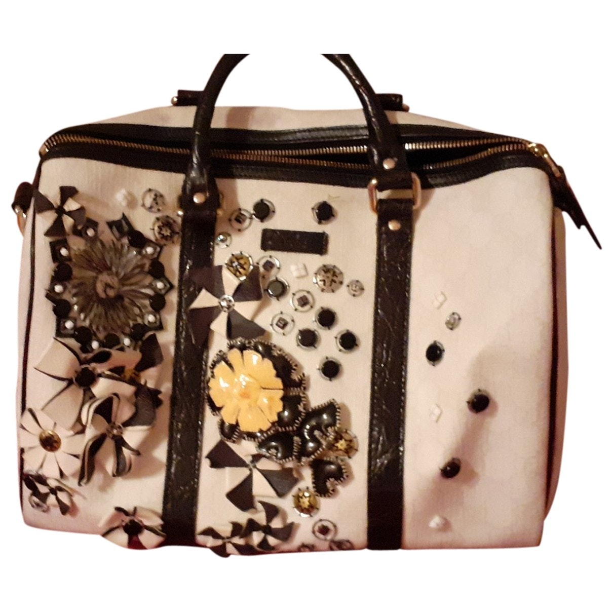 Gucci boston white cloth handbag