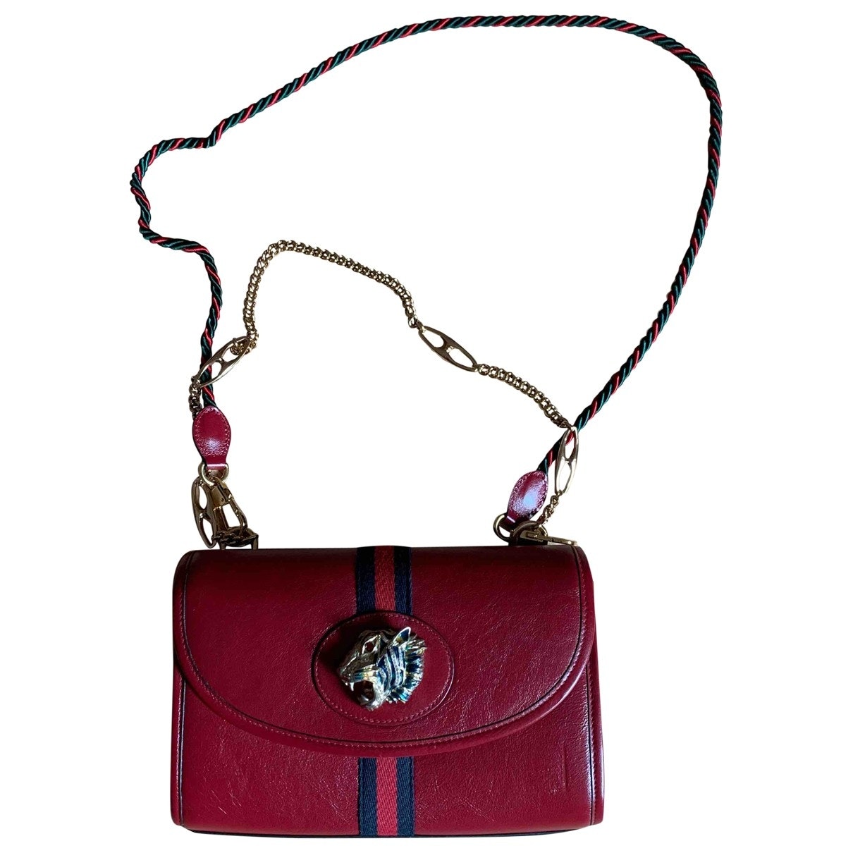 Gucci rajah red leather handbag