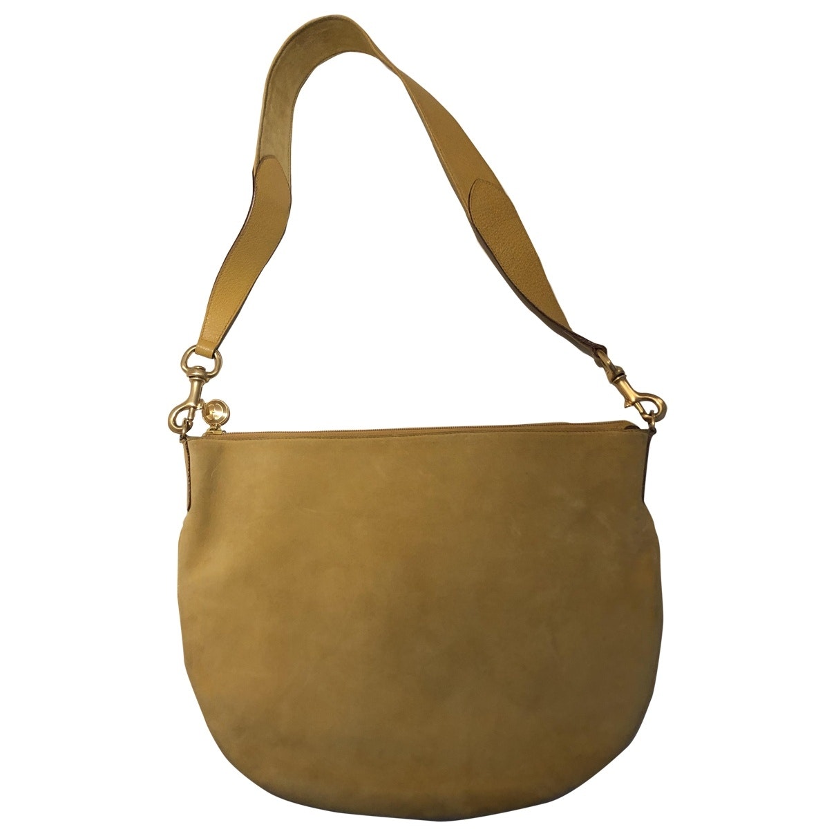 Gucci yellow suede handbag