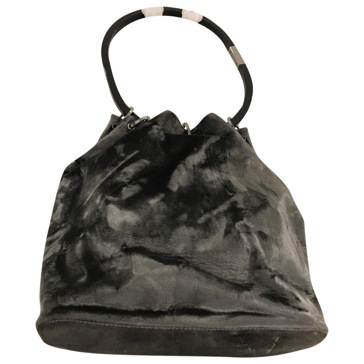 Gucci grey velvet handbag