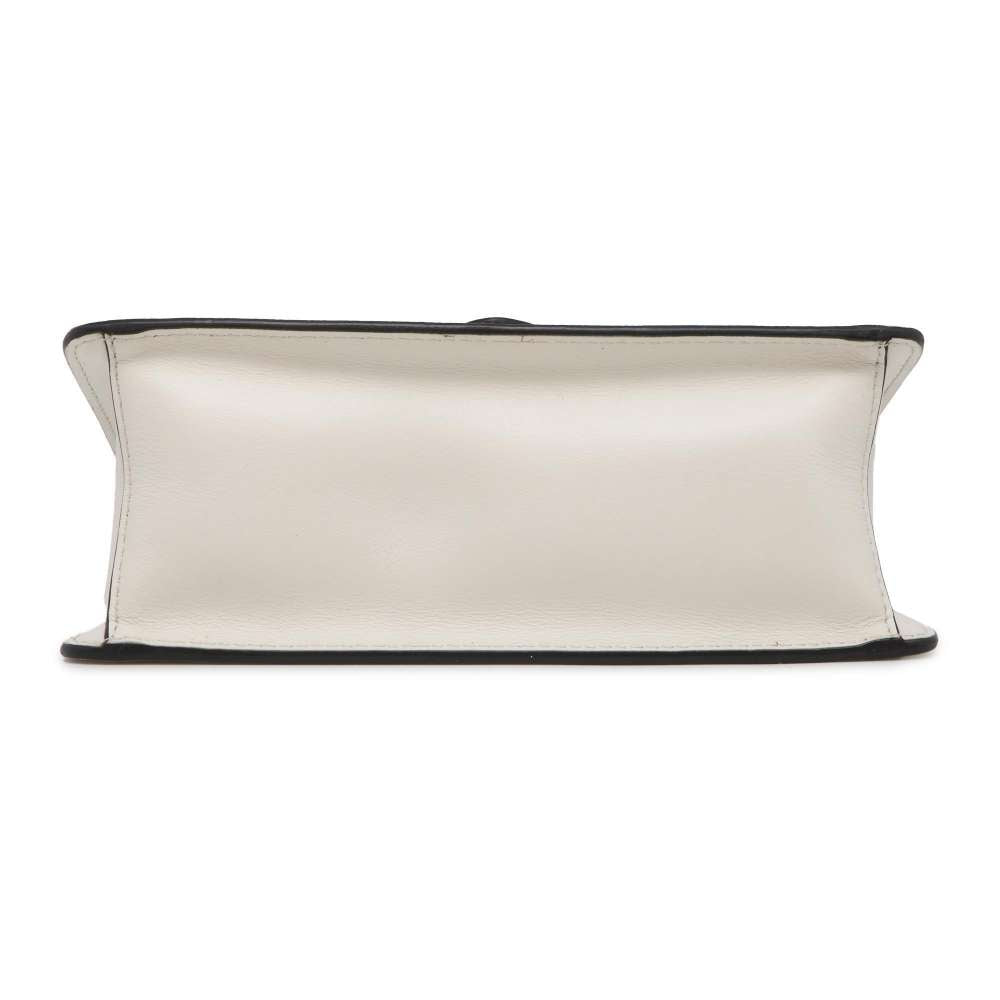 Prada Chainshoulder Bag Leather Saffiano White
