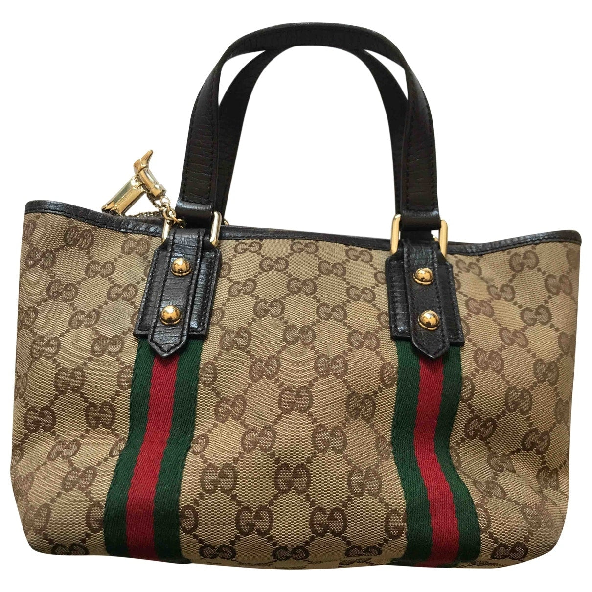 Gucci beige cotton handbag