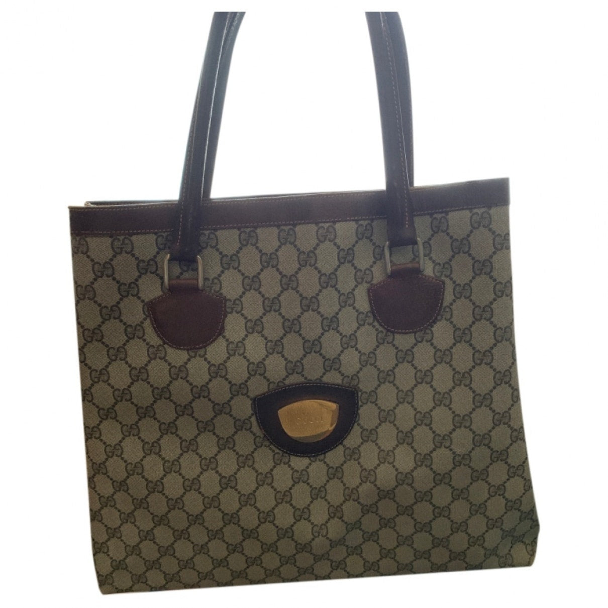 Gucci brown cloth handbag