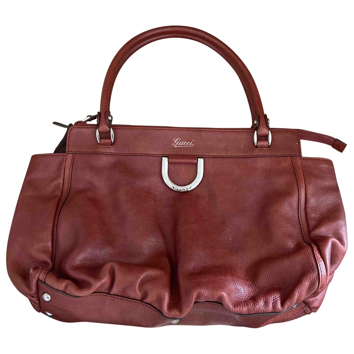 Gucci burgundy leather handbag