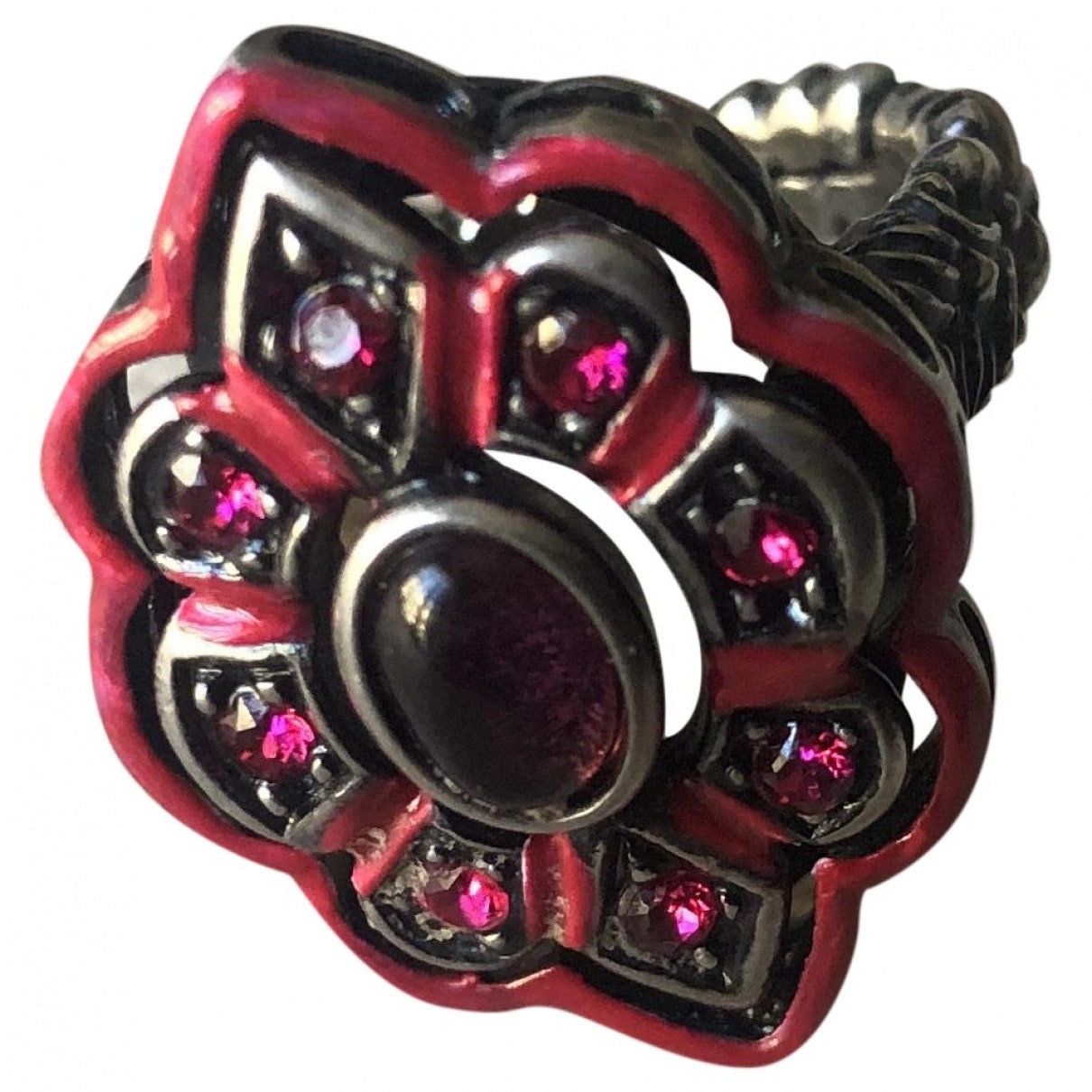 Gucci red metal rings