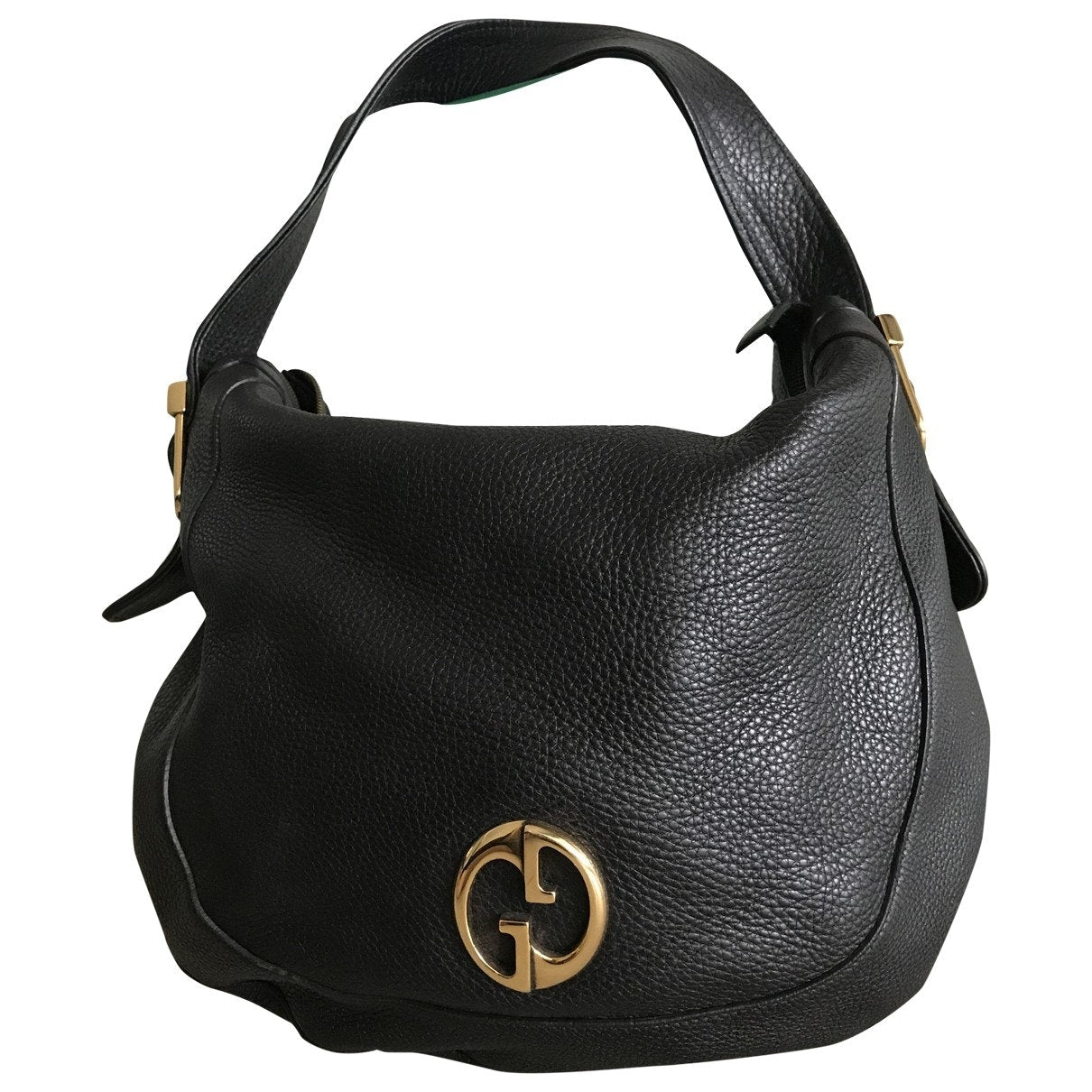 Gucci 1973 black leather handbag