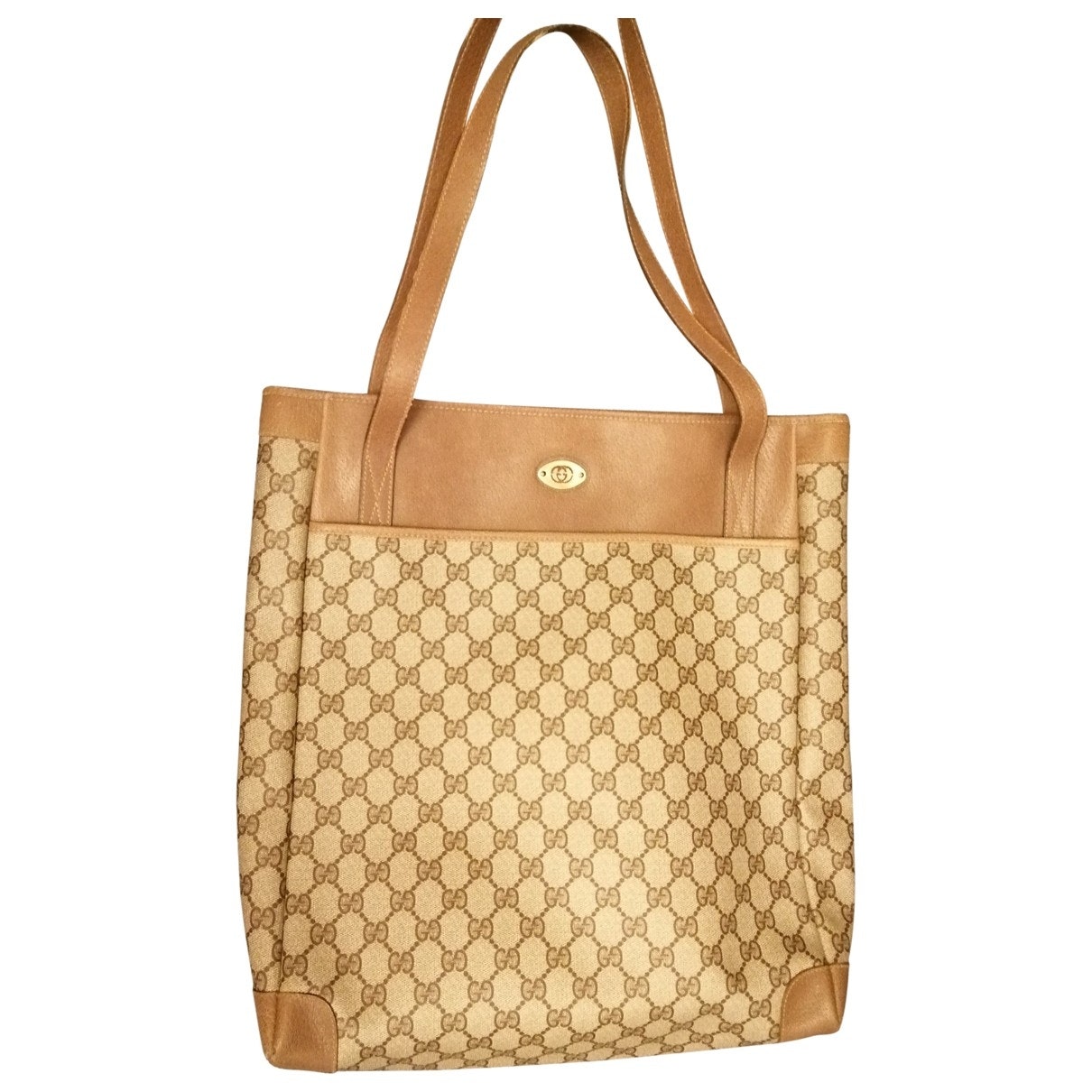 Gucci beige cloth handbag