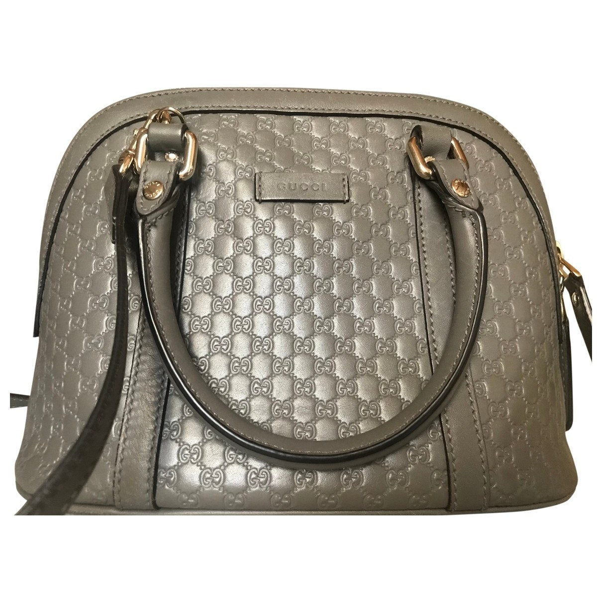 Gucci dôme grey leather handbag