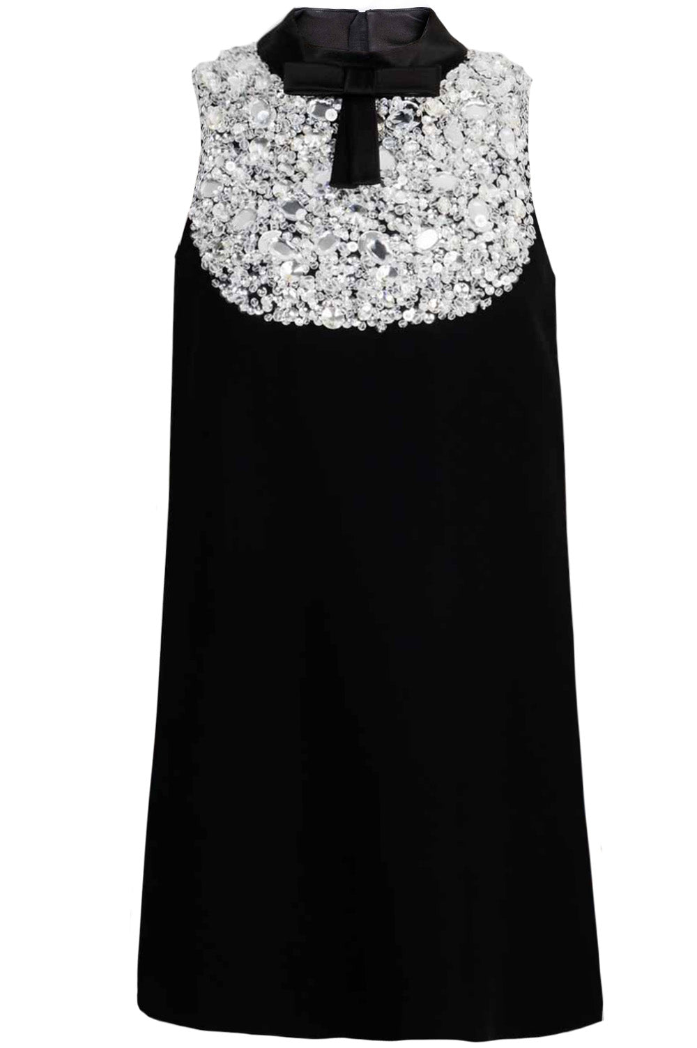 Prada Crystal Embellished Dress Black Handbag
