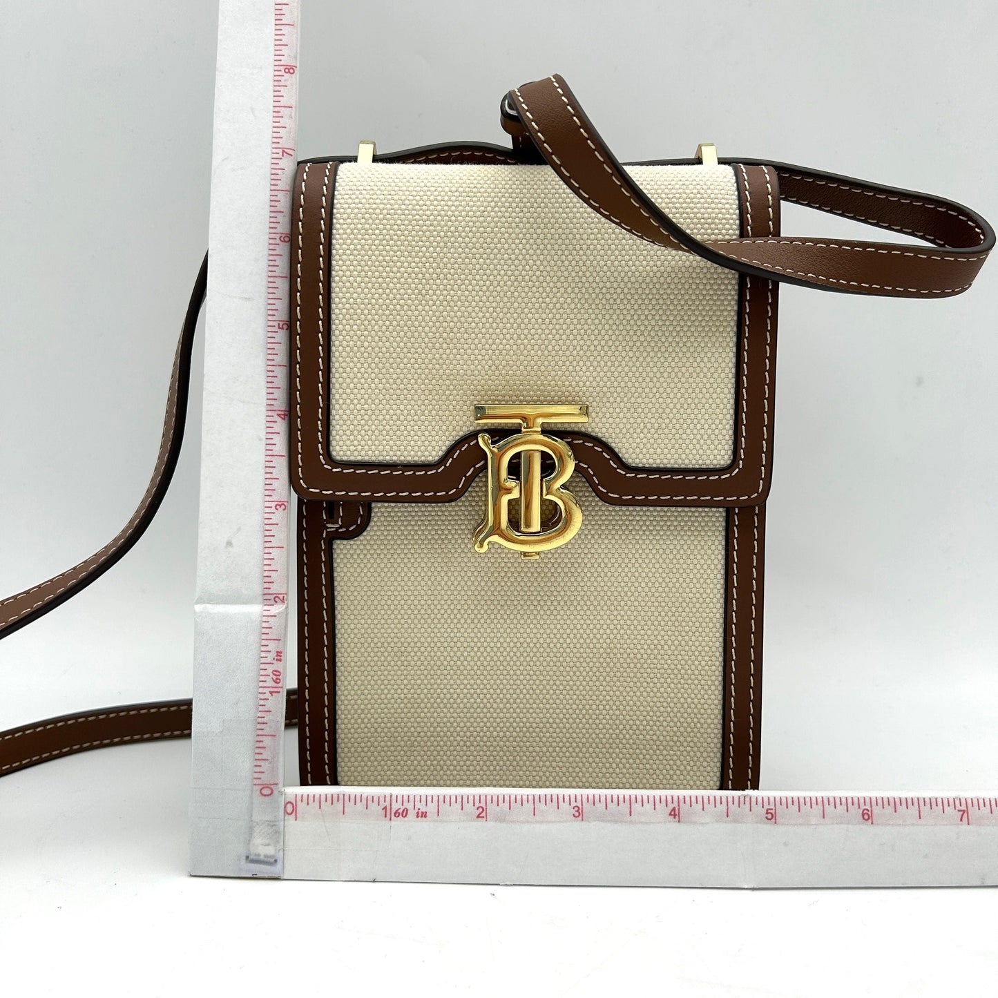 Burberry Luxury Tb Robin Crossbody Bag Bb8547Cc Canvas Brown