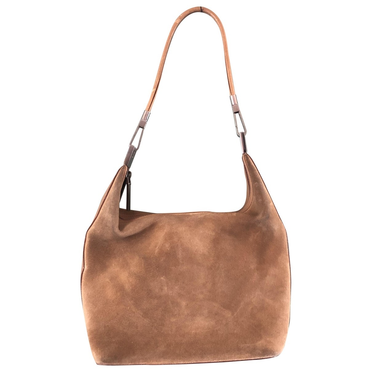 Gucci hobo camel suede handbag